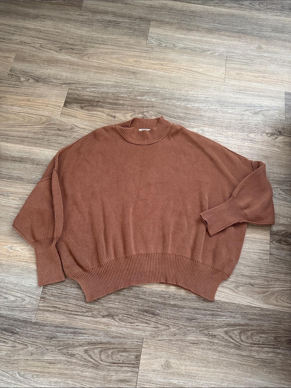 Relaxed Cowl-Neck Sweater Brown